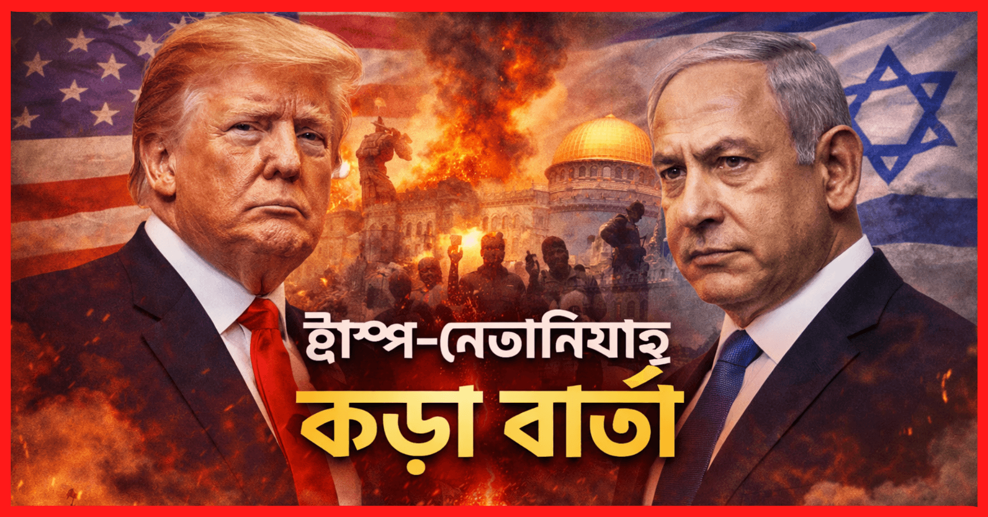 ট্রাম্প নেতানিয়াহু বৈঠক হামাসকে নরকের হুঁশিয়ারি ইরানকে কড়া বার্তা