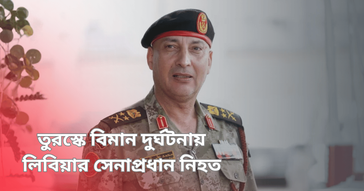 তুরস্কে বিধ্বস্ত লিবিয়ার সামরিক বহনকারী বিমান, নিহত শীর্ষ সেনা কর্মকর্তারা।