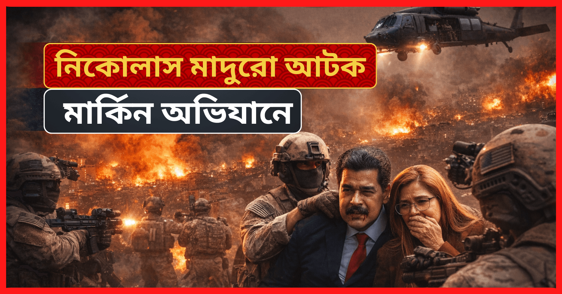 যুক্তরাষ্ট্রের সামরিক অভিযানে ভেনেজুয়েলায় জরুরি অবস্থা, মাদুরো আটক দাবিতে তীব্র উত্তেজনা